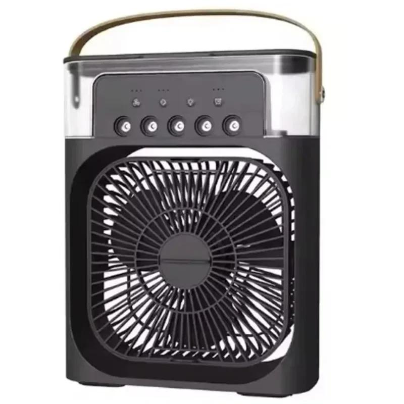 Mini Air Conditioner USB Water Mist Fan 7 Colors LED Light Humidification Fan Home Spray Air Fan Desk Air Cooler Cooling Fan