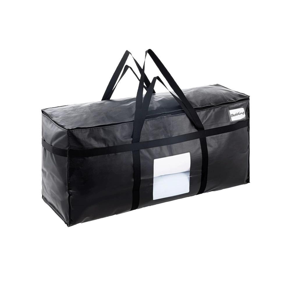 Clear Window Moving Package Bag Zipper Closure Extra Large Storage Tote Bedding Storage