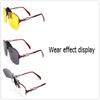 Fishing Eyewear Clip On Style Sunglasses UV400 Polarized Fishing Eyewear Day Time/Night Vision Travel Glasses for Sports Outdoor