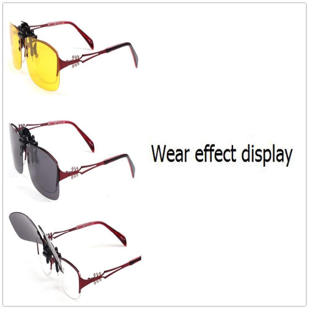 Fishing Eyewear Clip On Style Sunglasses UV400 Polarized Fishing Eyewear Day Time/Night Vision Travel Glasses for Sports Outdoor