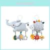 Hedgehogs Elephants Plush Baby Rattle Toy With Hanging Clip For Infant Development And Sensory Stimulation