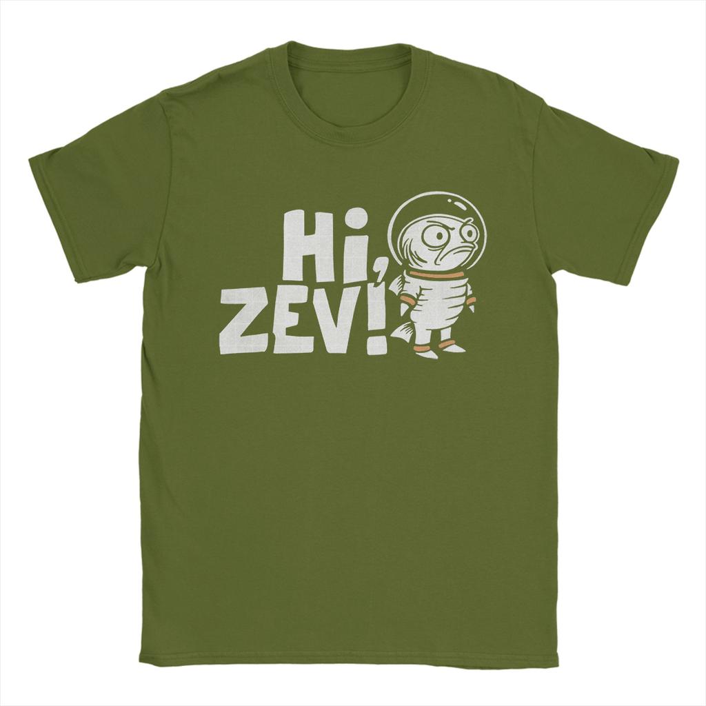 Novelty Dungeon Crawler Carl Hi Zev TShirt Men Crewneck Pure Cotton T Shirt  Short Sleeve Tees Gift Idea Clothing