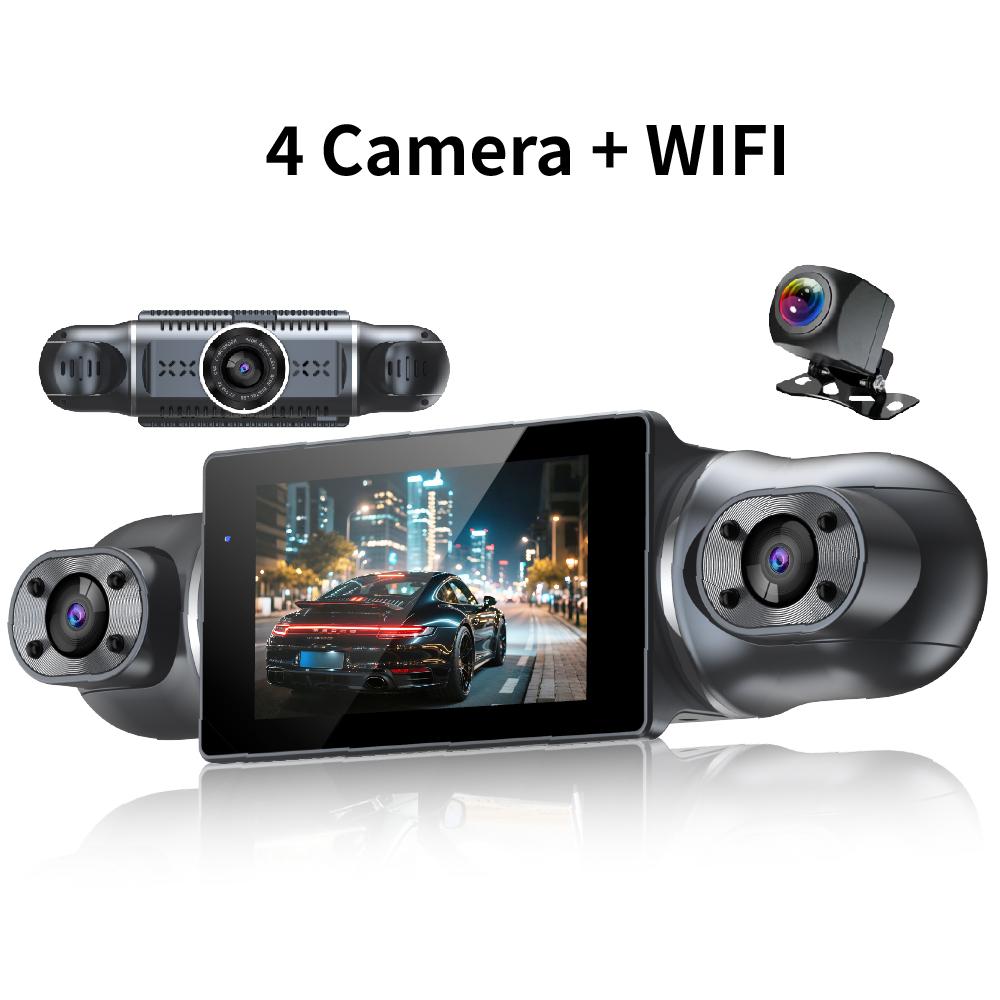 

Видеорегистратор 3 дюйма IPS 4 канала UHD4K Автомобильная камера WiFi Ночное видение Запись Авто DVR Циклическая запись Видеорегистратор Автомобильные аксессуары