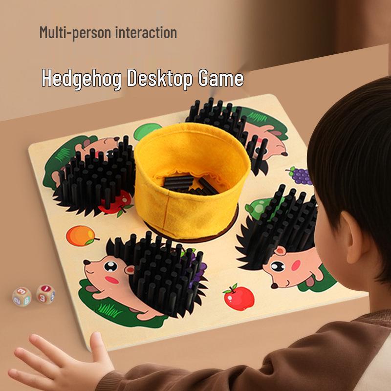 Wooden Hedgehog Puzzle for Kids: Fine Motor Skills & Sensory Training Toy