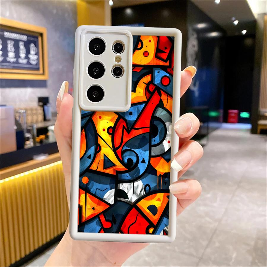Phone Cover Case for Samsung Galaxy S26 Ultra S25 Edge S25 S20FE S24Ultra S23 FE S21 S22 S24 Plus Trendy Graffiti Art