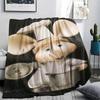 1pz Coperta in Flanella con Stampa Topo Gigio, Alta Qualità, Confortevole per Tutte le Stagioni, Decorazione per la Casa, Calore e Comfort, Perfetta per Regali di Natale227