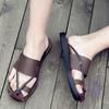Sandalias de Verano para Hombre de Moda Sandalias Romanas de Moda Zapatos Planos Transpirables para Playa Suela Suave Zapatos de PU Negro Caqui Talla 38-44 Sandalias para Hombre