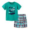 Summer Boys' European & American Style Short Sleeve Pullover Two-Piece Cartoon Set