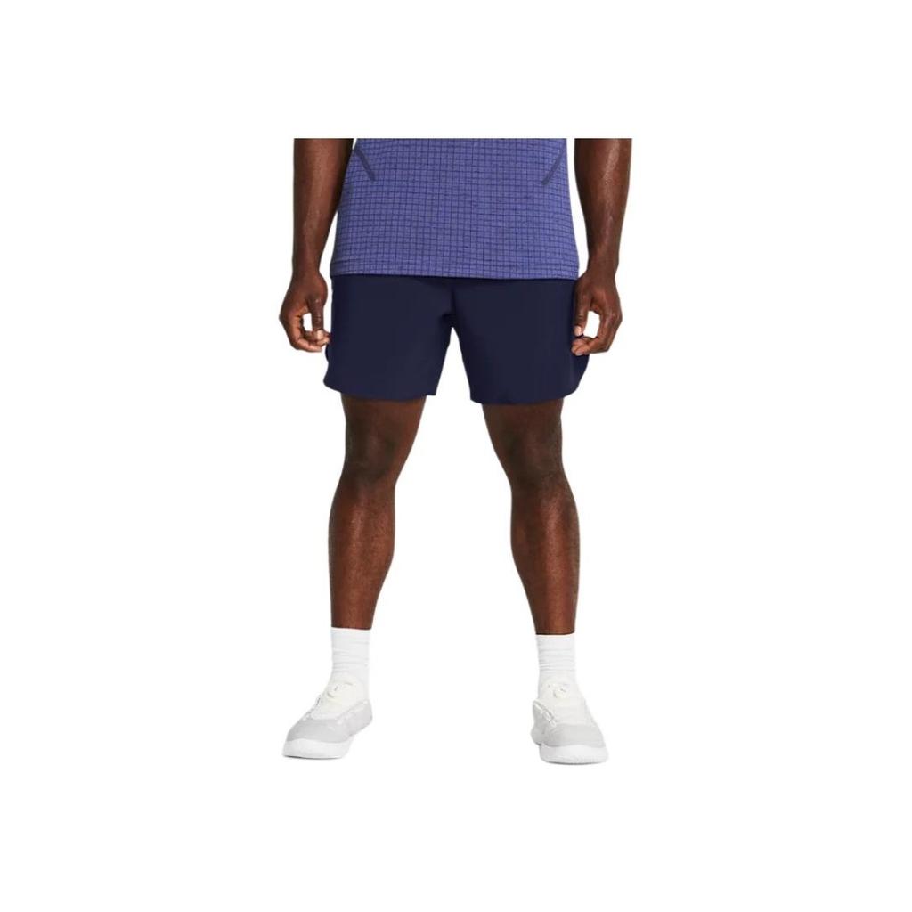 Under Armour UA Peak Logo Print Lace-Up Mid-Rise Casual Shorts Men Shorts Dark-Blue 1376782-410