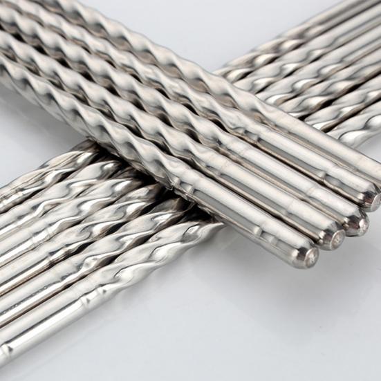 3 Paar nützliche Essstäbchen aus Edelstahl, einfach zu verwenden, rutschfeste silberne Essstäbchen für Bankett, Restaurant, Küche