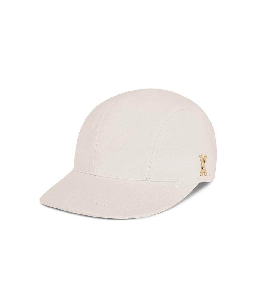 Bajal Va Studded Glossy Scrunchie Cap Ivory