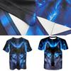 Fashion Men Wolf 3d Print T-shirts With Vibrant Colors And Premium Polyester Fabric