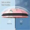Double-Sided Floral Women's Umbrella: UV Protection, Sunshade, Folding, Dual-Use for Rain and Sun, Outdoor.