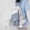 Pendant Feeling High Value Schoolbag Contrasting Color Large Capacity Female High School Student Computer Backpack Niche Harajuku Male