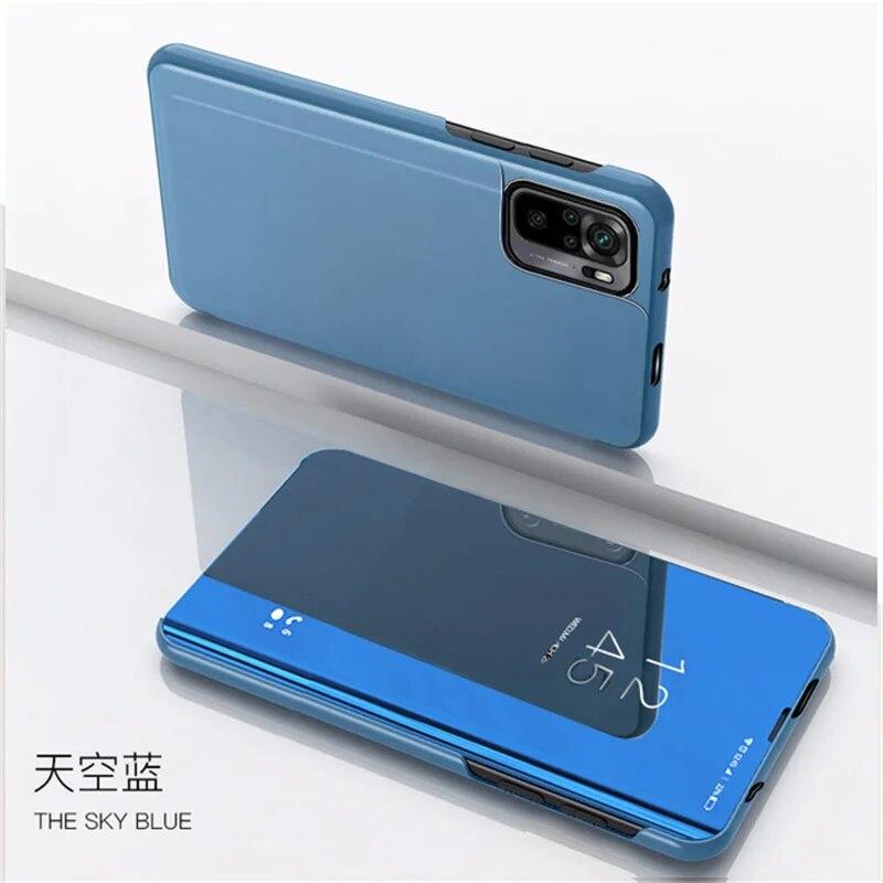 Pro Xiaomi Poco M5S Kožené Smart Mirror Magnetické Flip Pouzdro na Telefon Pro Poko Pocco Poxo Little M5S M 5S 5 S PocoM5S 4G Zadní kryt