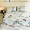 Elegant Blue Flowers Summer Cooling Quilt Floral Style Air Conditioner Quilted Quilt Skin-friendly Thin Blanket Machine Washable