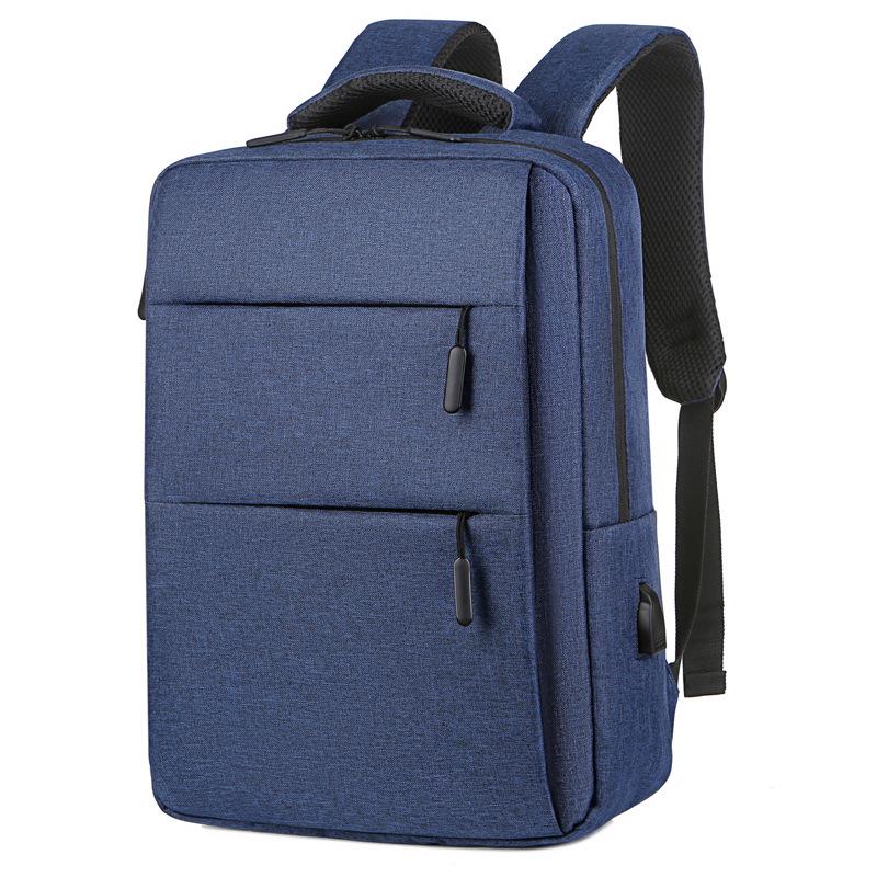 

Waterproof Double-Zipper Oxford Cloth Laptop Backpack for Business Commuting синій
