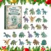 Dinosaur Box 24 Days Christmas Advent Calendar 2026, Cute Faux Crystal Ornament Countdown Stocking Stuffers for Kids Calendar, 2D Acrylic Pendants
