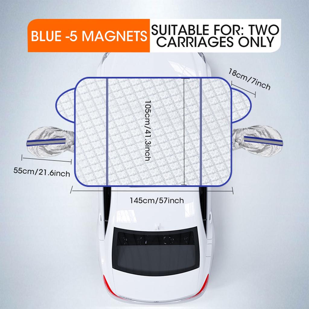 Magnetic Car Snow Shield Frost Prevention Frost Car Cover Car Front Windshield Sunshade Thickened Snow Shield Auto Coat