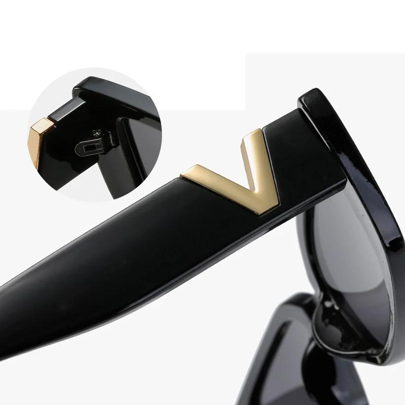 Fashion Cat Eye Sunglasses Luxury V Sun Glasses For Ladies Classic Rectangle Driving Eyewear UV400 Glasses