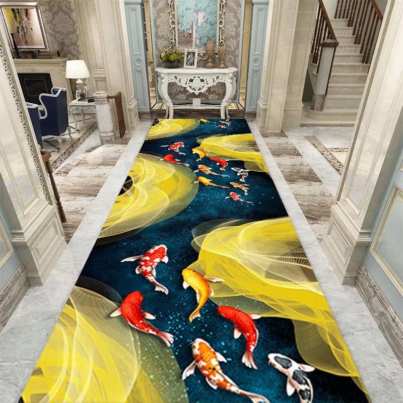 European Style Long Carpet For Stairway Hallway Carpets Nordic Home Corridor Carpets Aisle Rug Party Wedding Red Area Rugs