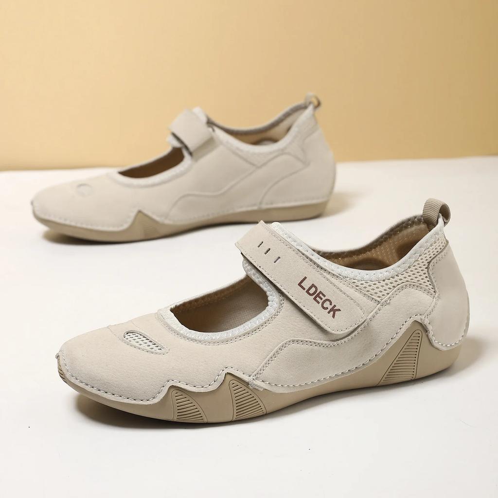 Fashion High Quality Fashion Women's Flat Shoes Round Toe Shallow Shoes Casual Breathable Slip-on Flat Outdoor Ladies Mary Jane Shoes