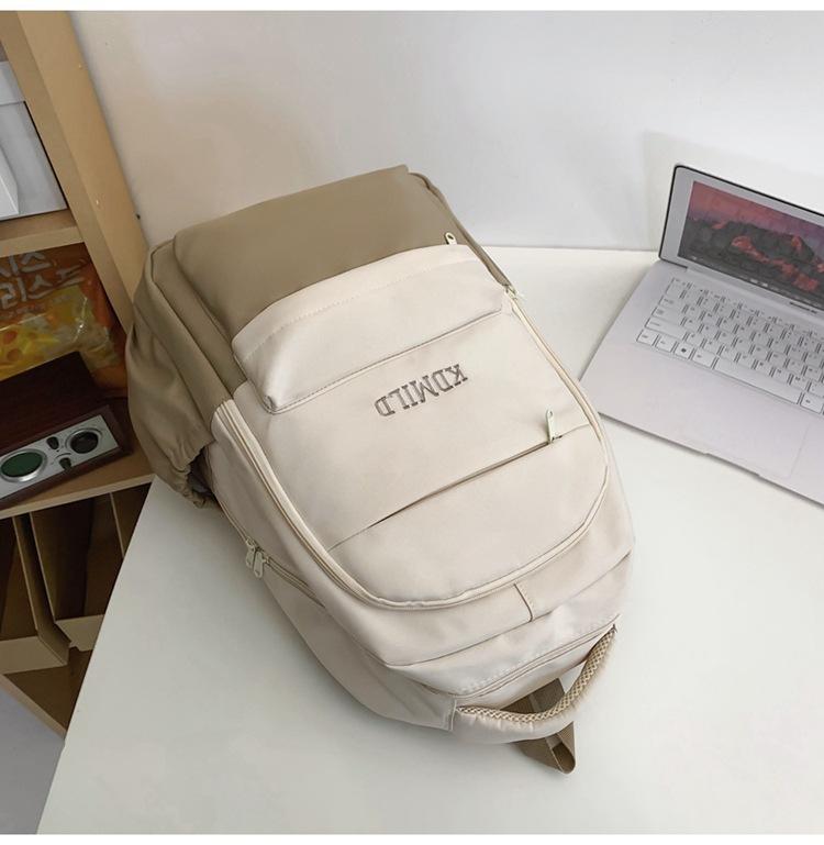 Student Skolväska Kvinna Colorblock Stor kapacitet Datorryggsäck Man Gymnasieryggsäck