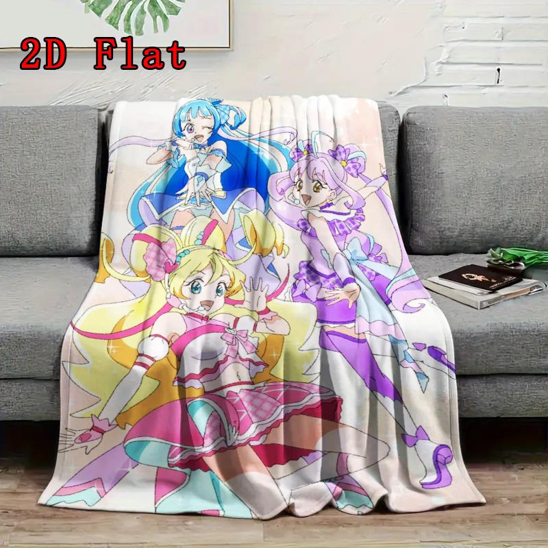 You and the Pretty Cure idols 2D Flat Pattern Flannel Blanket High quality All Seasons Warmth and Comfort Perfect for Christmas Gifts.MMT0918478