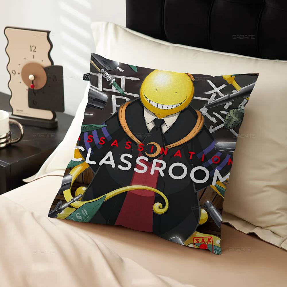 

Anime Assassination Classroom Pillow Cover Design cushion Cover decor Holiday Decorati 12x12Inch