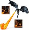 3D Printed Fire Breathing Dragon LED Lamp, Fantasy Dragon Night Light, Desktop Shelf Decor, USB Rechargeable Creative Home Ornament Gift