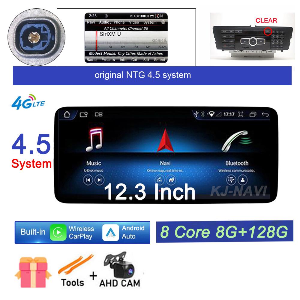 New 12.3" Android 14 For Mercedes Benz A Class W176 X117 X156 W463 2015-2018 Car Radio Stereo GPS Navigation Video 4G Lte