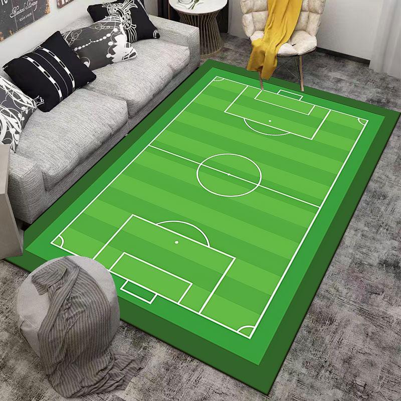 Soccer Field Pattern Carpet suitable as a non-slip mat for the living room or bedroom sofa