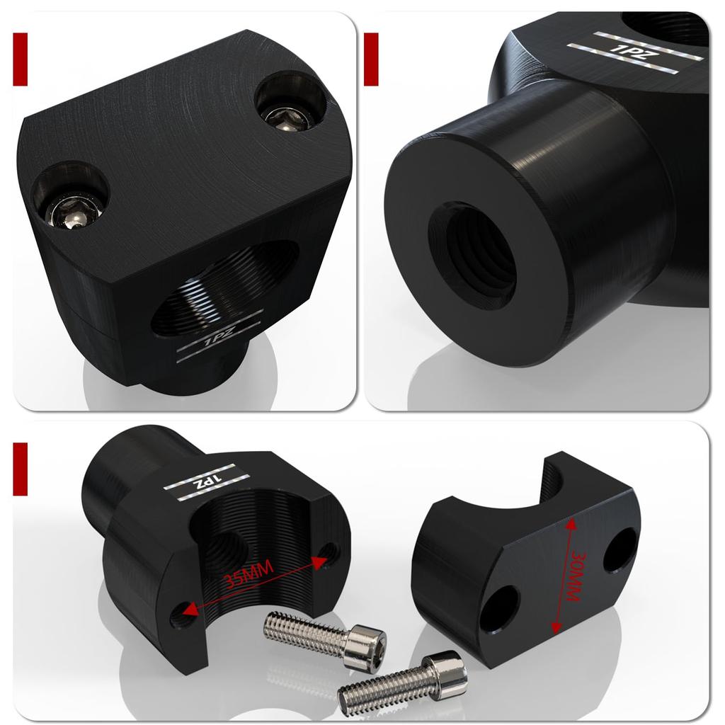 1PZ JPD-T8Q Handlebar Post Fixed Handlebar Riser 25mm Durable for Kawasaki, Honda, Yamaha, Suzuki,