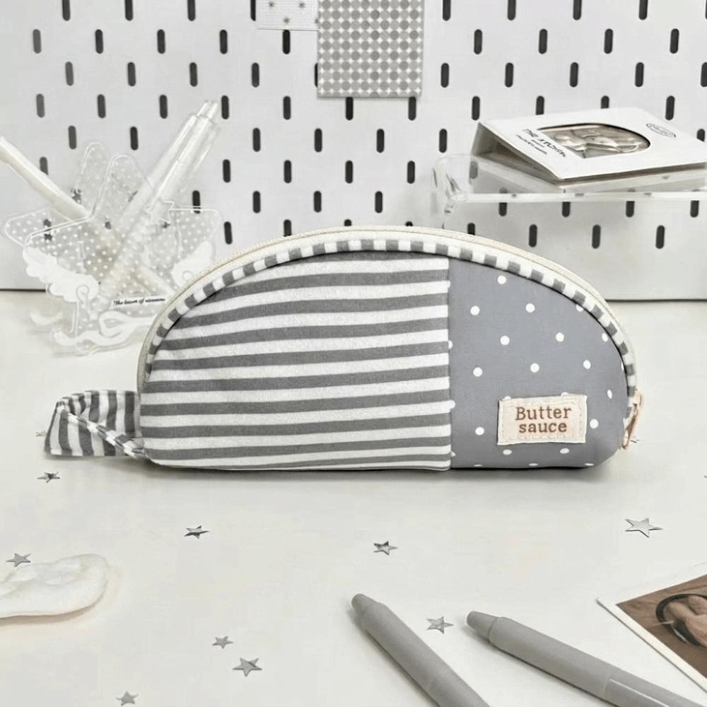 Large Capacity Polka Dot Pencil Case Polka Dot Print Cosmetic Pouch Stationery Organizer Students