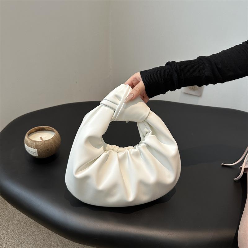 Street trend pleated bag summer new small bag texture women's bag simple small fresh handbag