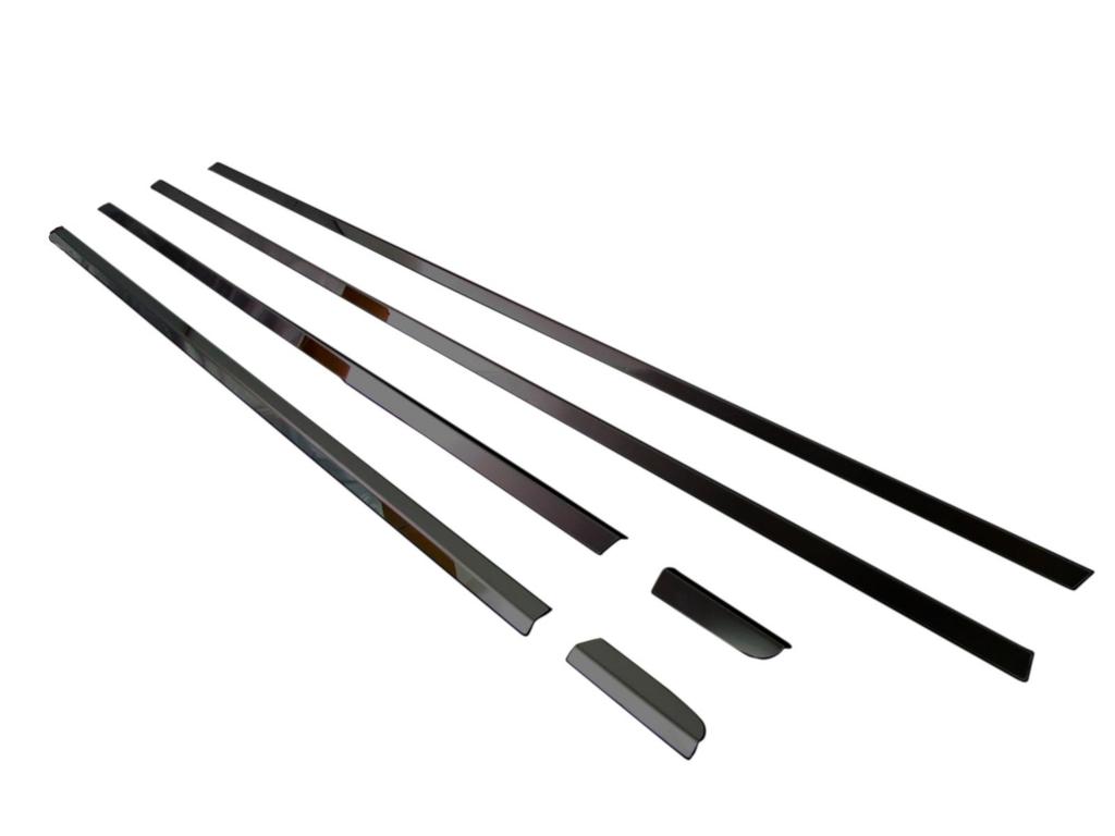 BRIGHTZ Black Plated Stainless Steel Window Moulds for Honda Odyssey 3387 (6-Piece Set) RB3-4 [WIN-BLA-042]