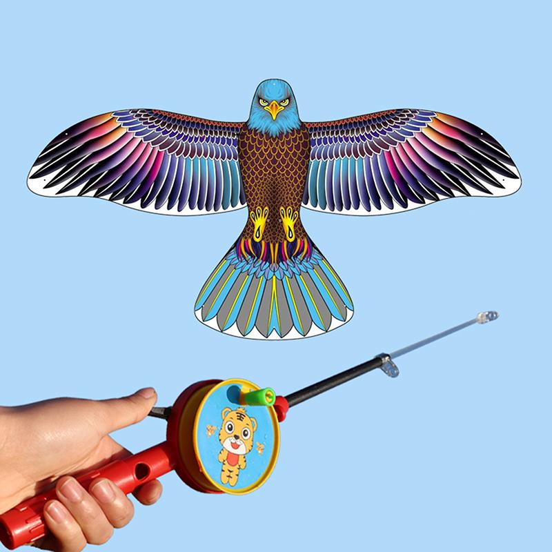 1Set Children Kite Toy Cartoon Butterfly Swallows Eagle Kite With Handle Kids Flying Kite Outdoor Toys