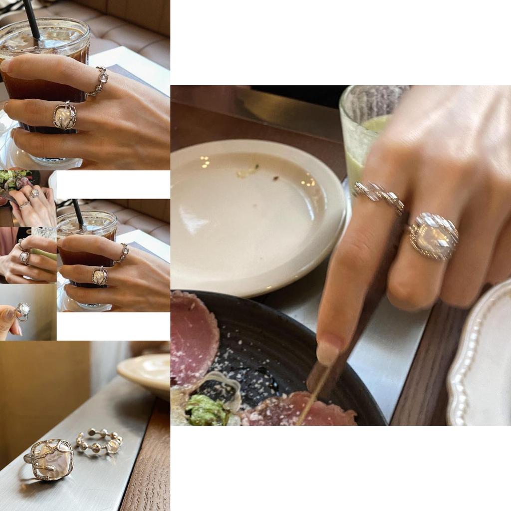 Chic 2023 Ins Style Retro Baroque Pearl Ring For Women Fashion Jewelry Accessory