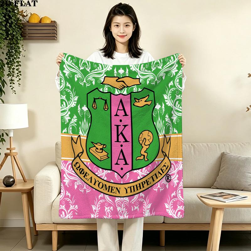1PC Aka Patterned Flannel Blanket Suitable For All Seasons For Home Decor Warmth And Comfort Gifts Holiday Present
