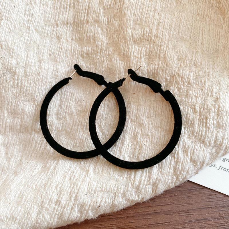 Silver Needle Black Crystal Geometric Stud Earrings Niche Versatile Earrings Temperament Light Luxury Premium Earrings