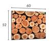 Glass Protective Plate for Stove 60x52 Wood