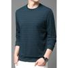 Autumn Youth Hoodie Long Sleeved T-shirt Men's Round Neck Light Luxury High-end T-shirt Knitted Business Base Shirt