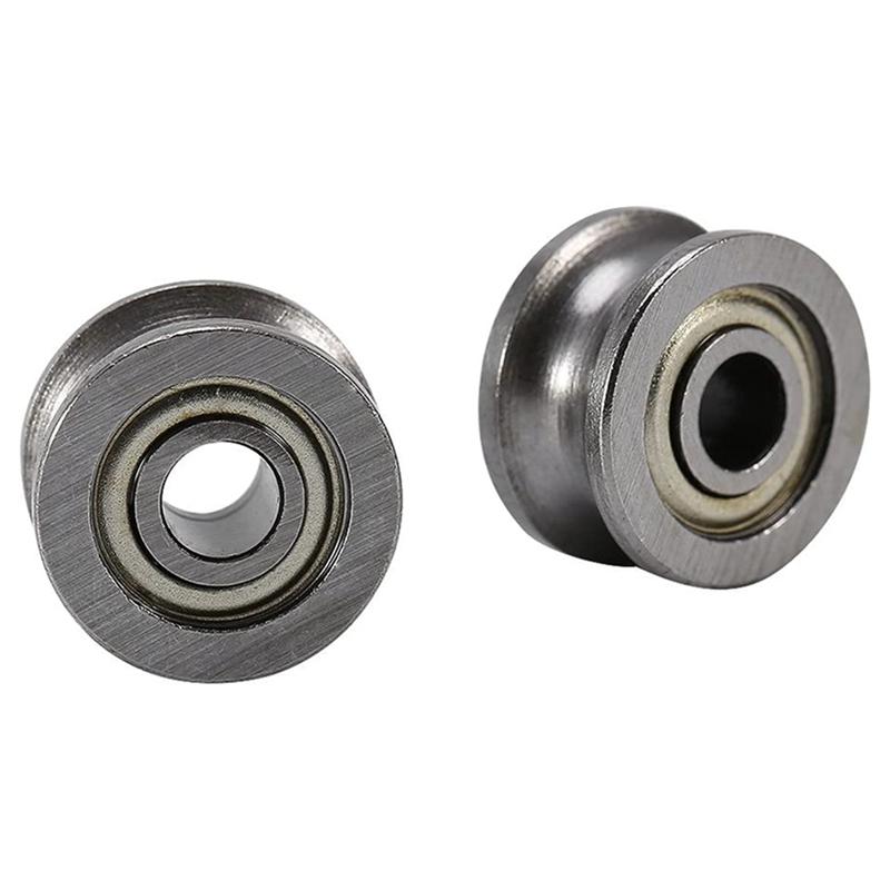 

50Pcs U Groove Bearing U624ZZ Carbon Steel Durable V Groove Ball Bearing Pulley For Rail Track Linear Motion Systems-B61B срібний
