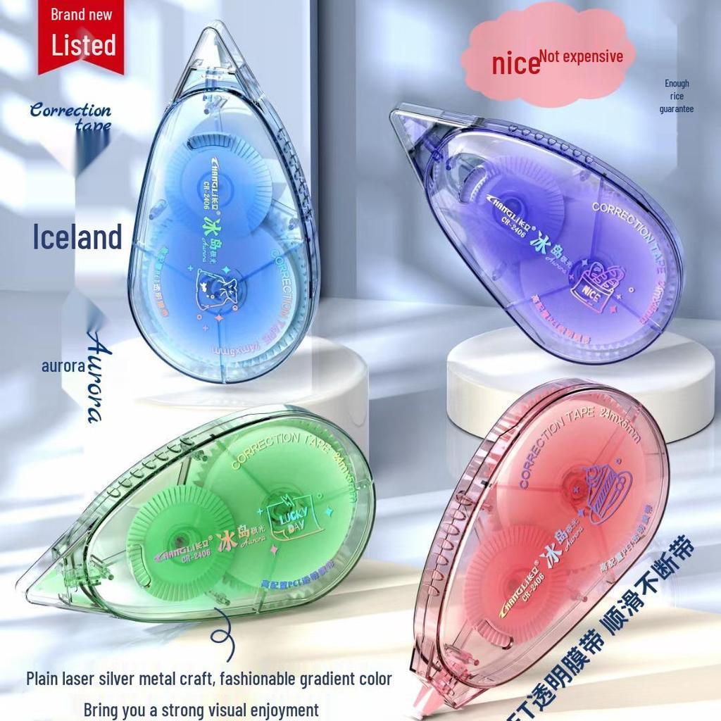 Changli Spectrum Series Correction Tape - High Capacity, Transparent Film for Students