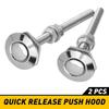 Aluminum Alloy& Stainless Steel Silver Hood Pin Lock Clip Auto Car Covers Accessories 2Pcs/Set Silver Push Button Quick Release