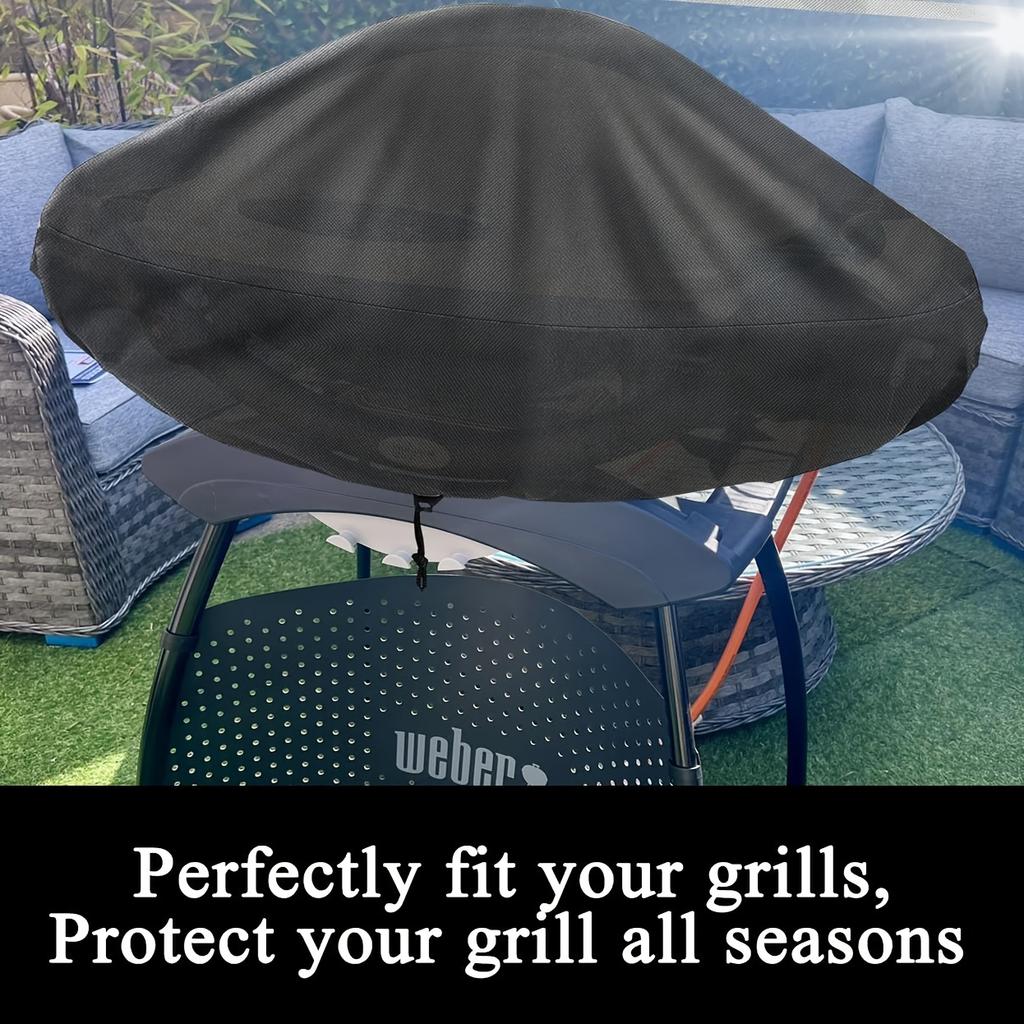 Durable Heavy-Duty Grill Cover, Compatible with Weber Q1000 & Q2000 Gas Grills, Special Protector for Outdoor Barbecue
