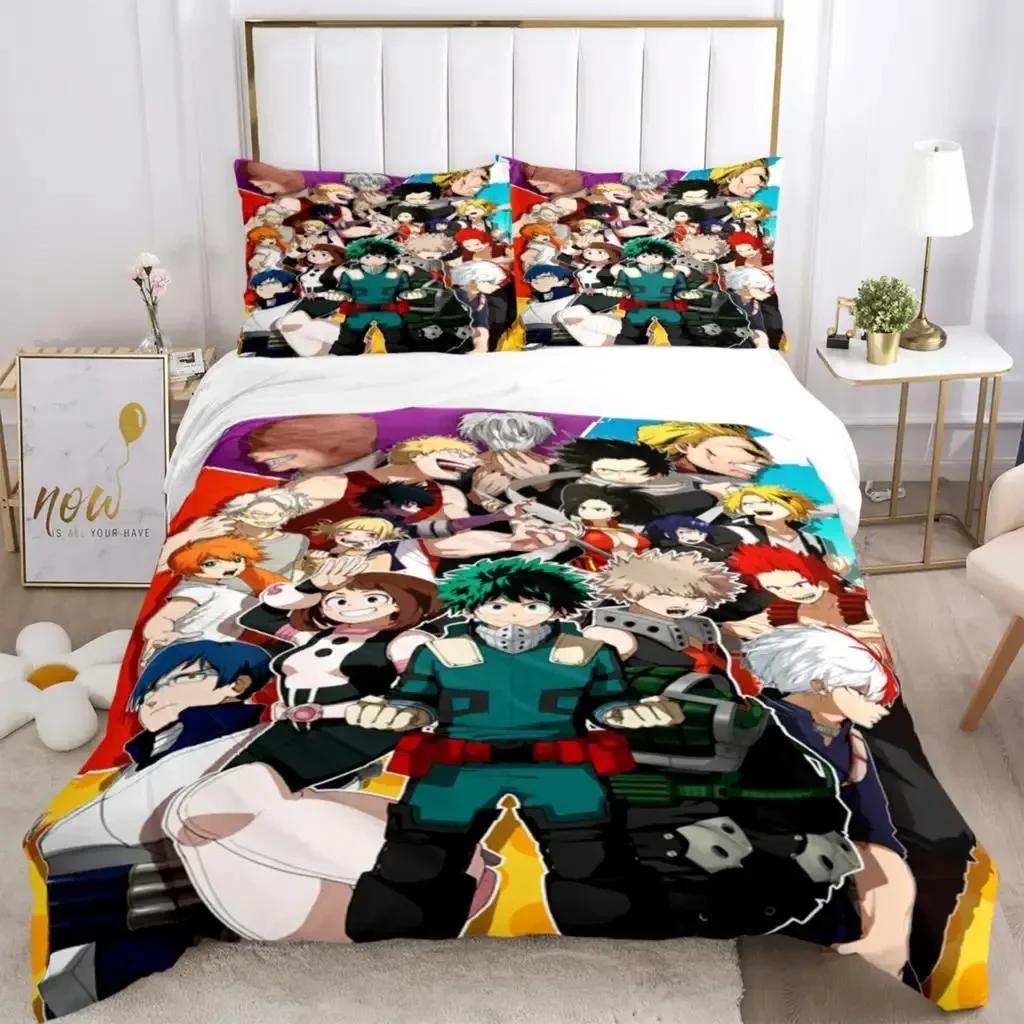 

Fashion My Hero 3D Anime Print Printed Bed Set Duvet Cover Pillowcase Bedding Set Linen Sheet Quilt Cover Full Queen King Size 70x133cm 2pcs