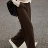 Free Pants In Winter Style and Texture Casual Slim Casual Pants with Belt