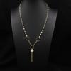 Handmade Freshwater Pearl Pendant Necklace Women Vintage Wrap Wire Sweater Chain Boho Chic Jewelry