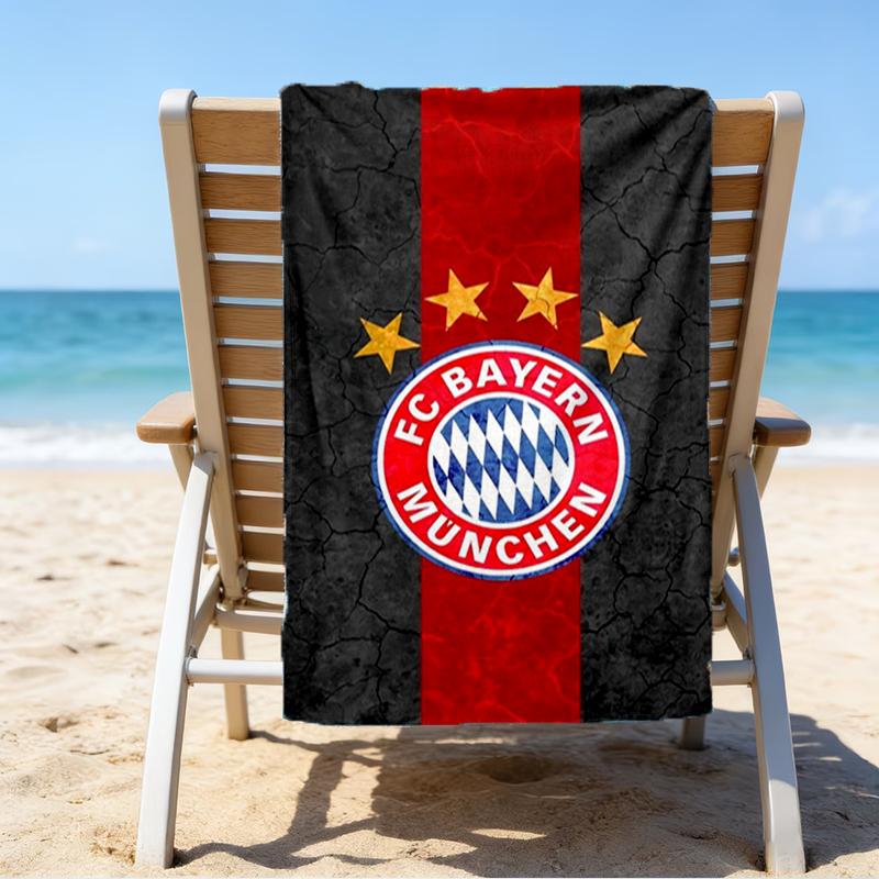 Ultra-Soft Beach Towel with Bayern Munich Theme,Ideal for Pool - Camping, Diving - Perfect Travel Essential, Vibrant Beach Towel.